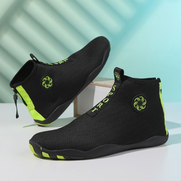 

water shoes summer water shoes men barefoot upstream shoes quick dry wading swimming sneakers diving sport shoes beach shoes aqua shoes 2307, Black