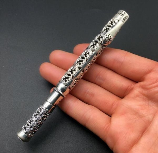 

real silver pen pendant men 925 sterling silver vintage carved openwork business pen pendant gift male pure silver pen jewelry37944612245