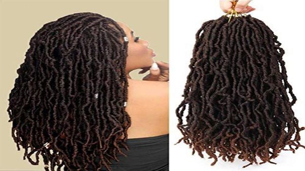 

18 inch long ombre synthetic braiding hair bundles faux locs curly crochet hair extensions soft dreads crochet braids soft dreadlo9687374, Black