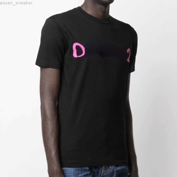 

23s t-shirt letter print fashion sweatshirt short sleeve pullover men's and women's t-shirt round neck high street casual shirts, White;black