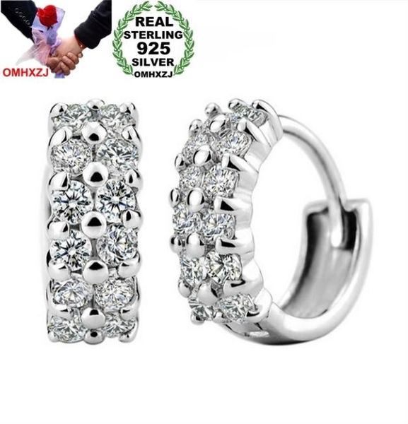 

omhxzj whole selling stud fashion jewelry lovely girl woman double row round 925 sterling silver stud earrings ys393342292, Golden;silver