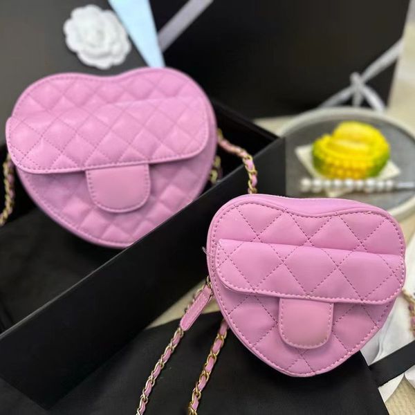 

luxury designers mini even bags saddle handbags heart bag cross body calfskin lambskin women pochette cc half moon wallets clutch men toilet