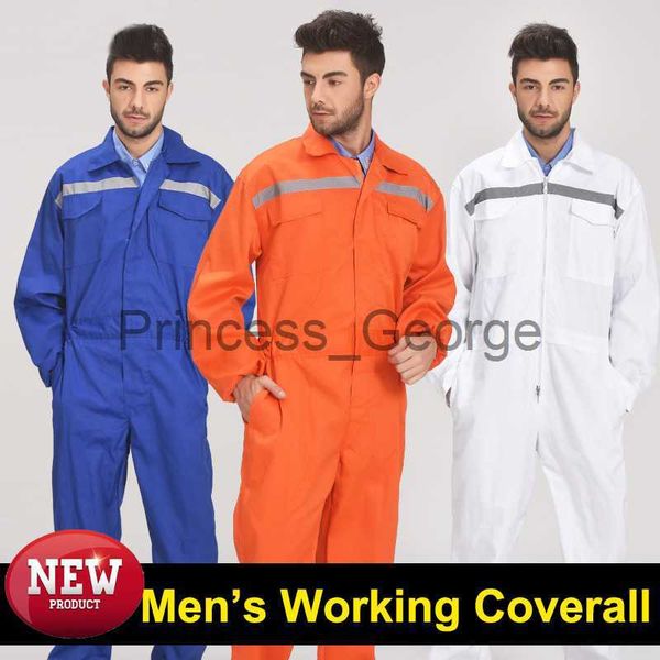 

others apparel new mechanic wear men's dust proof clothes overall workwear with reflective tapes blue workwear working coverall for men, Black;white