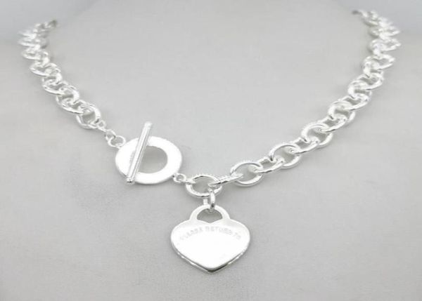 

sterling silver 925 classic fashion heart tag pendant ladies necklace jewelry holiday gift 2106211488680