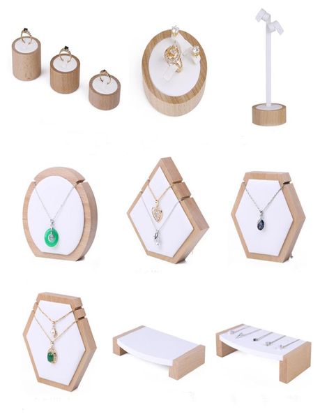 

luxury wood jewelry display stand jewellery displays boutique counter trade show showcase exhibitor ring earring necklace bracelet1737607, Black