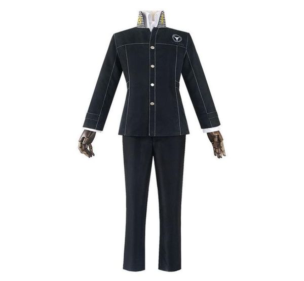

shin megami tensei persona 4 yasogami yu narukami cosplay costume men boy school uniform costume2257971, Black