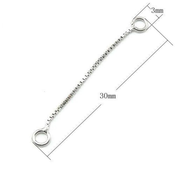 

20pcslot 925 sterling silver earring box chains jewelry findings components for diy craft gift 08x30mm wp2409842069