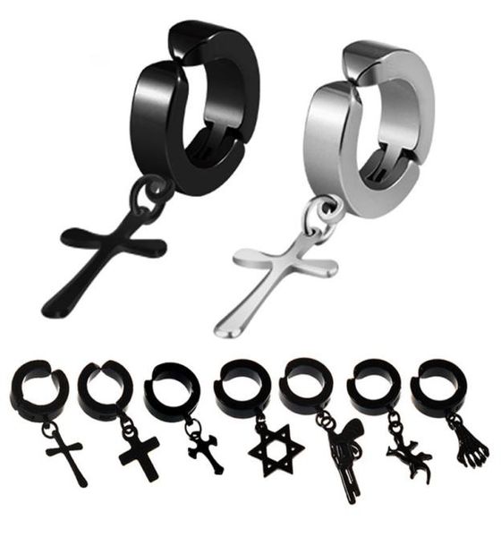 

single no hole ear cuff punk menswomen strong magnet magnetic ear studs rock earrings fake earrings present for boyfriend lover j8170295, Silver