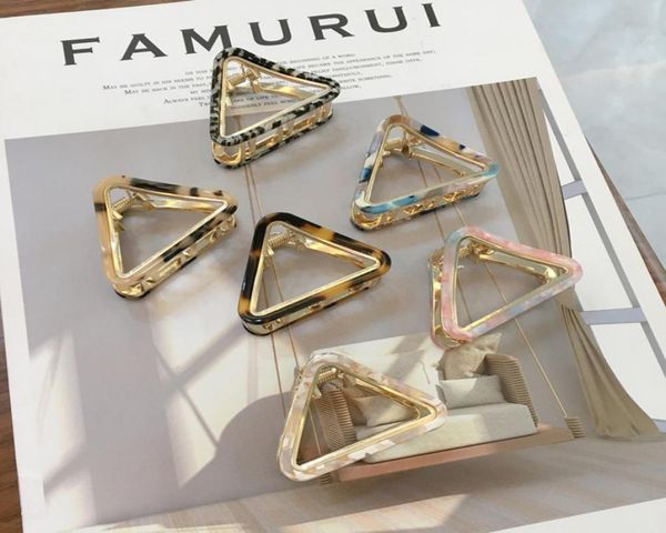 

fashion triangle acetate claws women girls geometric hair claw hair crab alloy hair clip accessories hairpin6714381