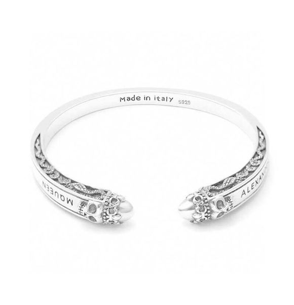 

2022 mcqueen skull opening bracelet men039s fashion korean version personality star same gift for men and women1664553, Black