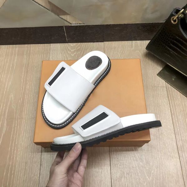 

2023 designer woman slippers men slipper flip flops luxury sandals fashion causal flip flop size 35-45 with box summer beach black white bro