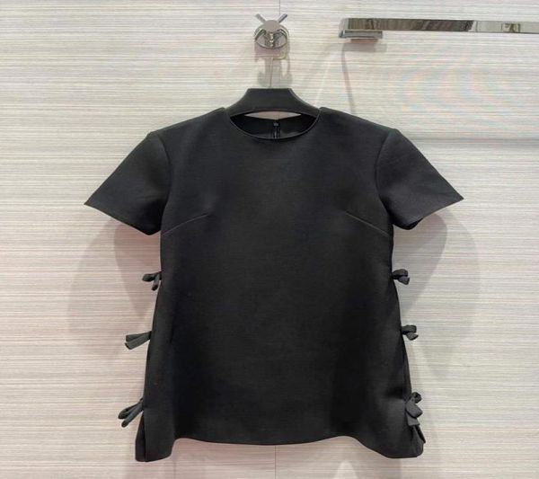 

milan runway dresses 2022 autumn short sleeve panelled women039s designer sundress brand same style dress 1005253282843, Black