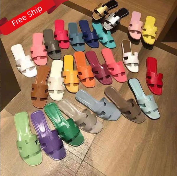 

designer beach slippers women classic flat heel summer lazy fashion cartoon big head flops leather lady slides women shoes l ladies sandals, Black