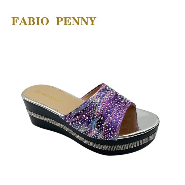 

slippers fabiopenny pu soles bump spike upper slippers comfortable italian style female for casual parties 230710, Black