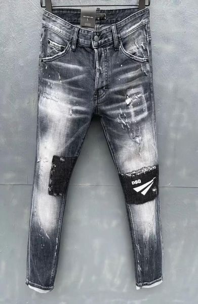 

dsqsury dsq jeans mens luxury designer jeans skinny ripped cool guy causal hole denim fashion brand fit jeans men washed pants 1049928669, Blue