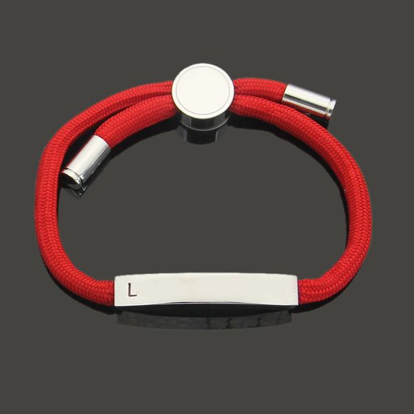 

10 years factory wholesale ladies high-end brand l letter stainless steel rope bracelet suitable for couples to give gifts with dust bags., Black