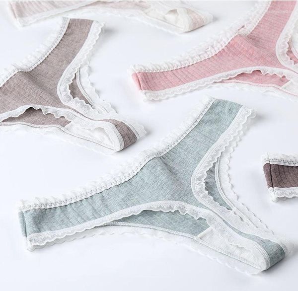 

women039s panties lace thong panty soft cotton woman tback mulberry silk antibacterial gstring underwear 3 pcsset2255574, Black;pink