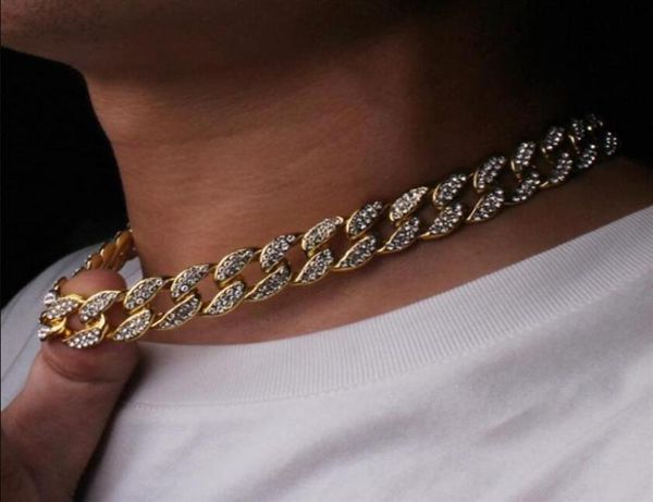 

2022 hip hop bling fashion chains jewelry mens gold silver miami cuban link chain necklaces diamond iced out chian necklaces26544166417