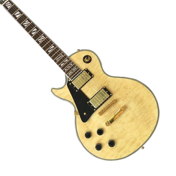 

custom electric guitar left hand guitar large log color good sound quality