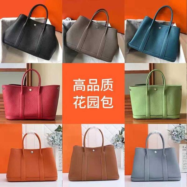 

garden party bags designer 2023 new leather women's bag single shoulder messenger tote versatile garden portable shopping bucketzatw