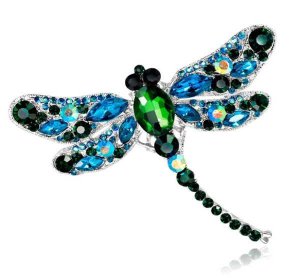 

luxury crystal brooches pins for women wedding party broach big size animal rhinstone broche european united states fashion jewelr5503212, Gray