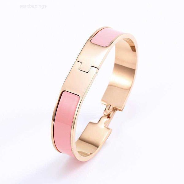 

bracelet luxury brand her max designer jewellery 18k h white gold plated bracelets bangle for men women jewelry designers enamel cuff 12mm w, Black