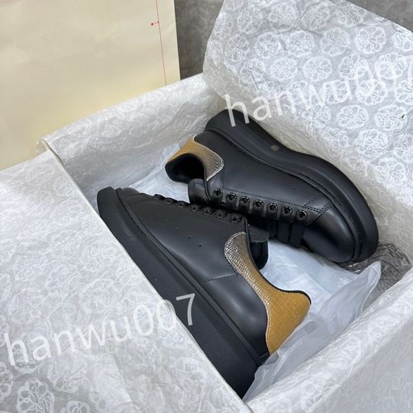 

new luxury sneakers designer casual shoes men shoe white calfskin flat classic fashion breathable trainer sneaker size 35-46 xsd230414, Black