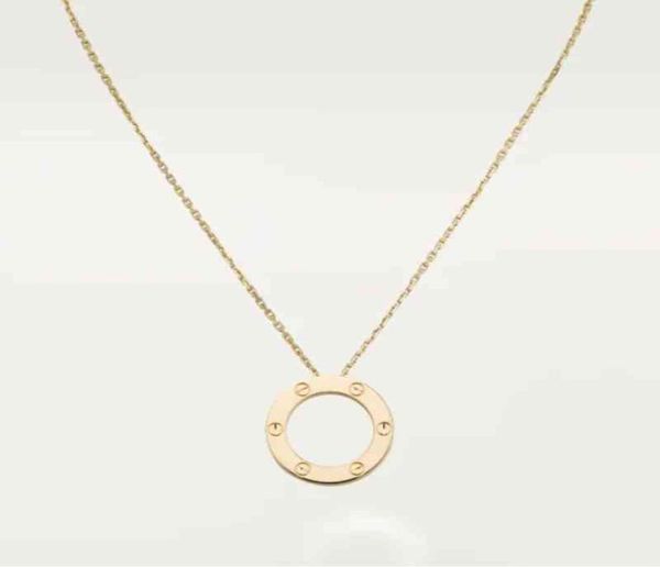 

designer competitive manufacture classic fashion screw ring round pendant love diamond pancake necklace luxury6157073, Silver