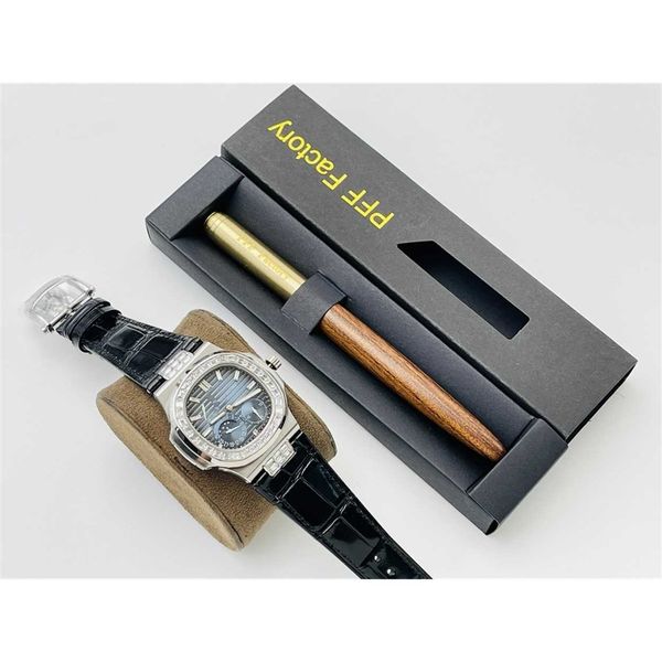 

diamond p classical a sport t luxury e elegant k 40mm ultra thin wrist watches 5712 5724 3k zf ppf factory cal.240 iced out watch for men &, Slivery;brown