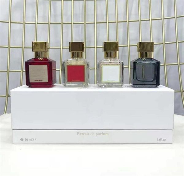 

baccarat perfume set rouge 540 a rose oud silk wood 4*30ml kit long smell extrait de parfum women men spray 4 in 1 gift box7740455