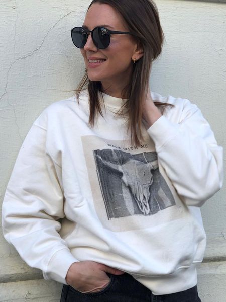 

women s hoodies sweatshirts goat head cotton sweatshirt women animal graphic casual pullovers 2023 spring femme fashion wild rock n roll 23, Black