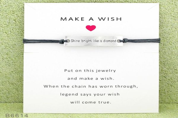 

shine bright like a diamond infinity wish bracelet with card leather rope string wrap bangle for women men s fashion jewelry gift9316786, Golden;silver