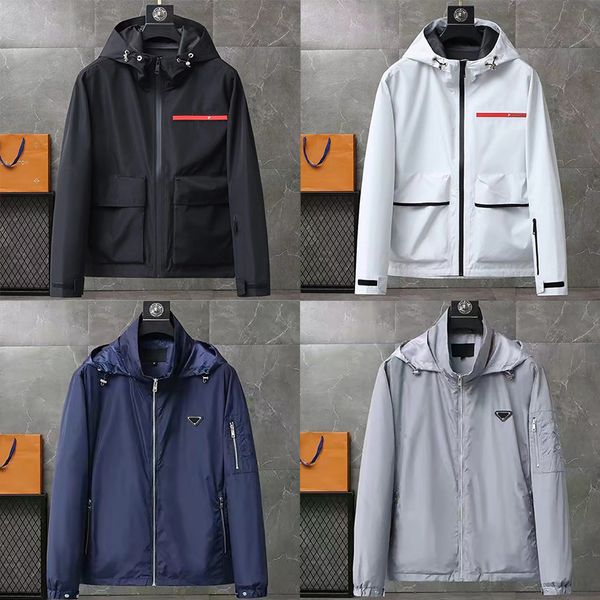 

mens jackets luxury designer p letter red striped jacket autumn/winter fashion casual outdoor jacket triangle badge jacket available in a va, Black;brown