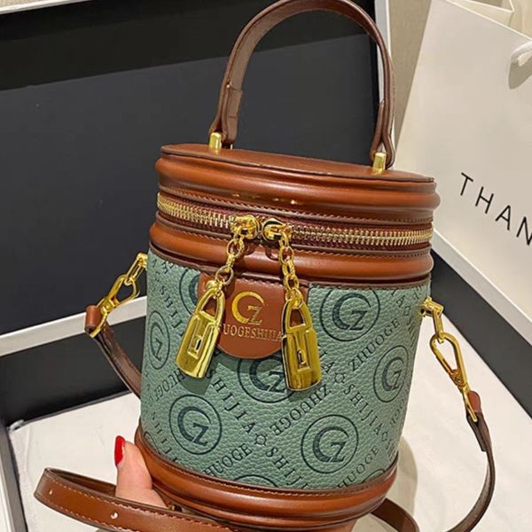 

designer bag women handbag retro fashion shoulder bag texture small design bucket bag