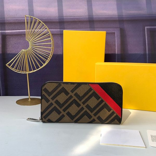 

fashion designer handbag men's and womens leather letter wallet card bag multi-function coin wallet passport holder 7m0342, Brown;gray