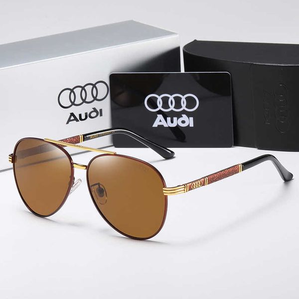 

Fashion Audi top sunglasses Car brand new men's polarizing mirrors driver's fashionable large frame women's trendy 55 with logo box