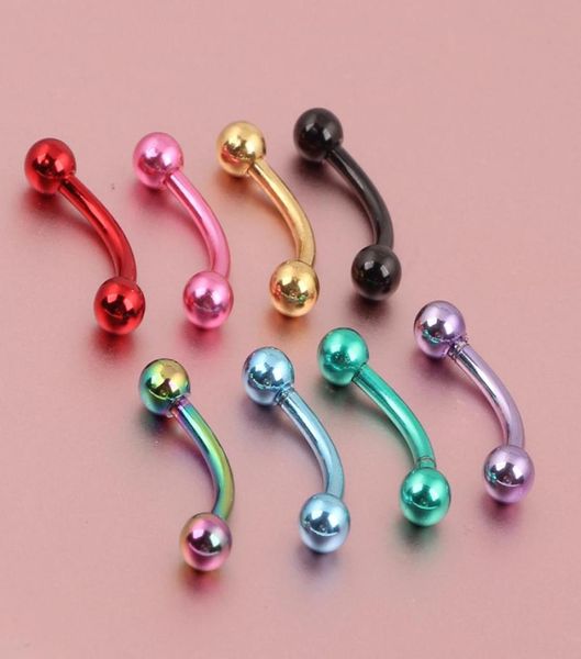 

e03 100pcs eyebrow ring 16g circulars horseshoes nose ring body piercing mix 7 co5130816, Silver