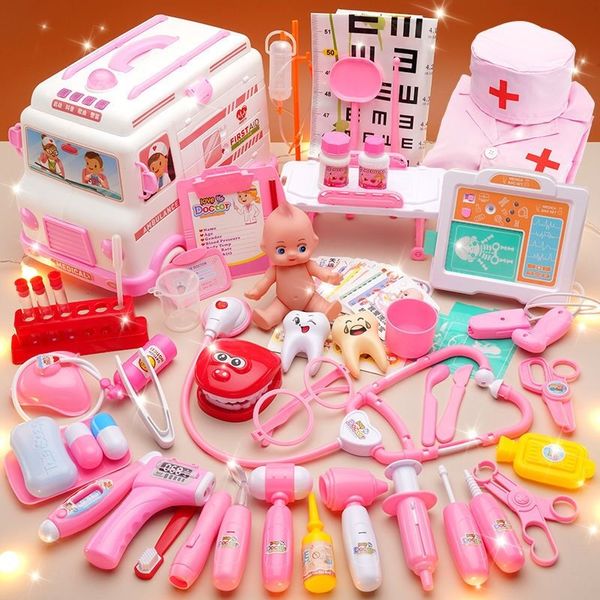 

Doctor Playset Kids, Hospital Pretend Play Toy for Girls, Medical Tools Kit, Nurse Role-Playing Game Set with Carrying Case, 2024