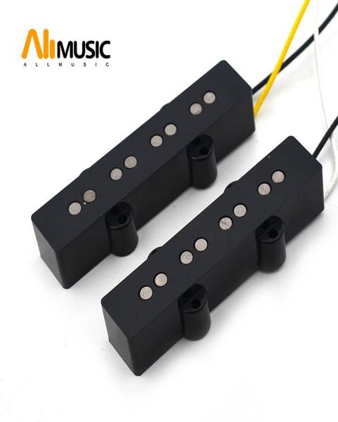 

open alnico 5 jazz jb bass pickup neck or bridge pickup braided cloth cable for 4 string bass parts5949067