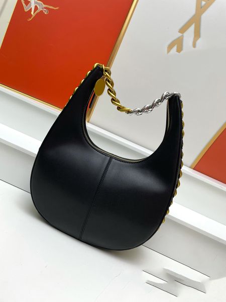 

2023 designers womens frayme zipit half moon stella shoulder bags mccartney woman luxury black bag handbags purses