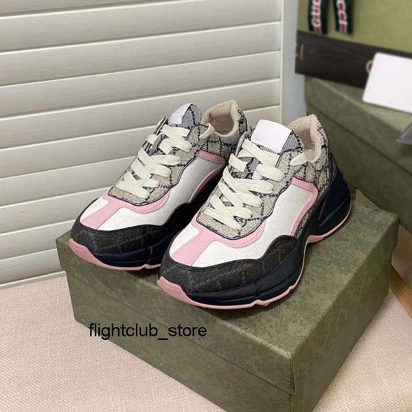 

sports plaid classic ggity men sneaker new pattern platform designer suede leather shoes skateboarding shoe rhyton women running walking bla, Black