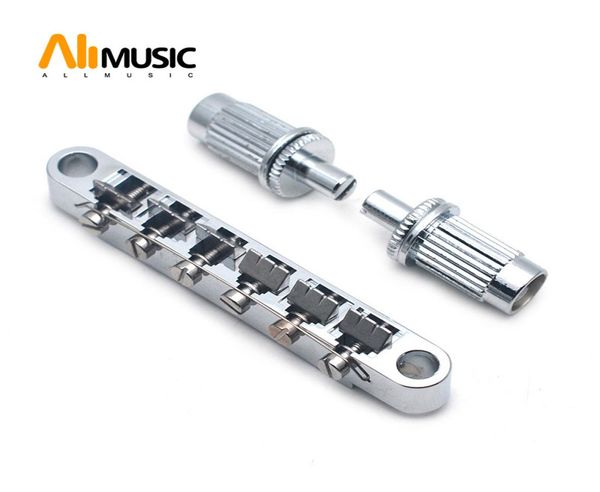 

a set 12 string saddle tuneomatic bridge for lp electric guitar chrome1443356