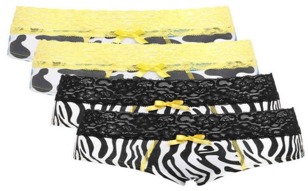 

4pcslot pink heroes fashion cotton women briefs fashion print women underwear lace belt girl panties h121479022651218696, Black;white