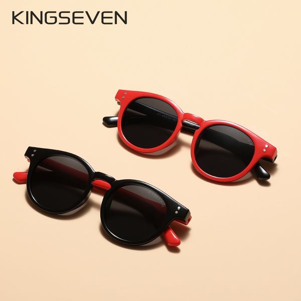

sunglasses kingseven round polarized kids sunglasses children sun glasses fashion boys girls shades eyewear uv400 230710, Blue