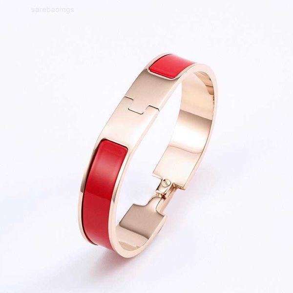 

designer bracelet luxury brand her max classic jewelry designers h bracelets enamel 18k gold bangle for men women cuff lovers bracelet 12mm, Black