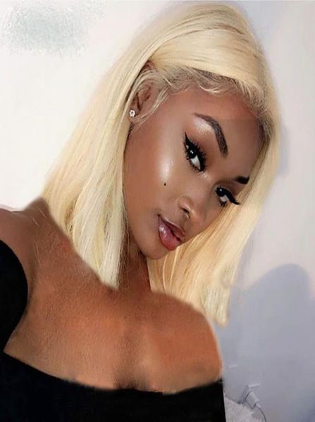 

blonde malaysian peruvian human hair full lace wigs 613 straight lace front wigs medium sizecaptransparent swiss lace peruvian hai8614959, Black;brown