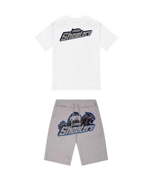 

summer men039s grey revolution t shirt short sleeve tracksuit set london street fashion cotton s3xl2944079, White;black