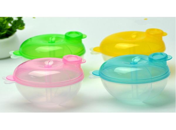 

baby milk powder formula dispenser feeding food container infant storage feeding box kids rotating three grids containers 202203024201136