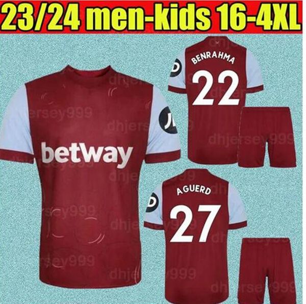 

2023 2024 west hams bowen rice soccer jerseys 23 24 benrahma lanzini antonio yarmolenko noble fornals dawson vlasic soucek football shirt un, Black;yellow