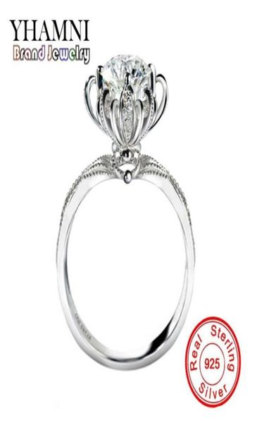 

yhamni luxury fashion 925 sterling silver ring luxury 6mm diamond engagement wedding rings for women rx04959135553241067, Slivery;golden